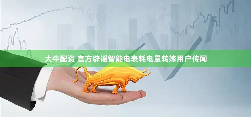 大牛配资 官方辟谣智能电表耗电量转嫁用户传闻